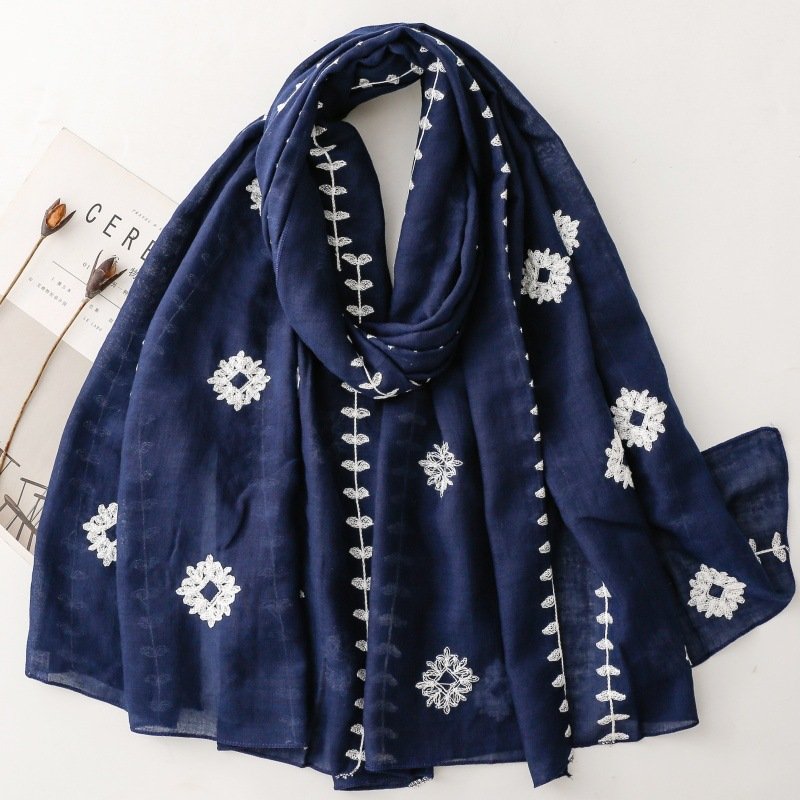 Add a Pop of Culture with Embroidered Women's Scarf