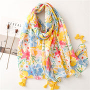 Beachy Boho Shawl with Tassels