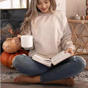 Cozy Apricot Loose-fit Sweatshirt for Women