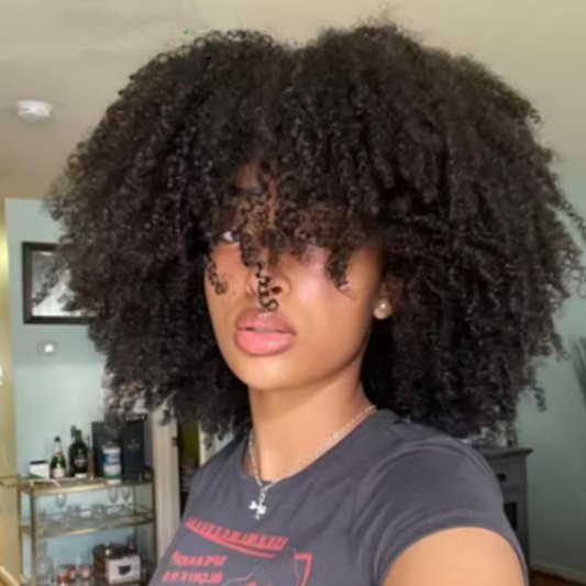 Natural-Looking Glueless Human Hair Wigs with Bangs