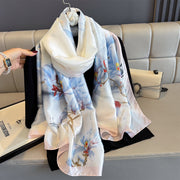 Add a Pop of Style with Floral Printed Shawl Scarf