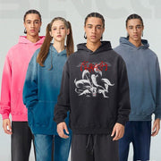 Unisex Retro Hoodie with Gradient Print