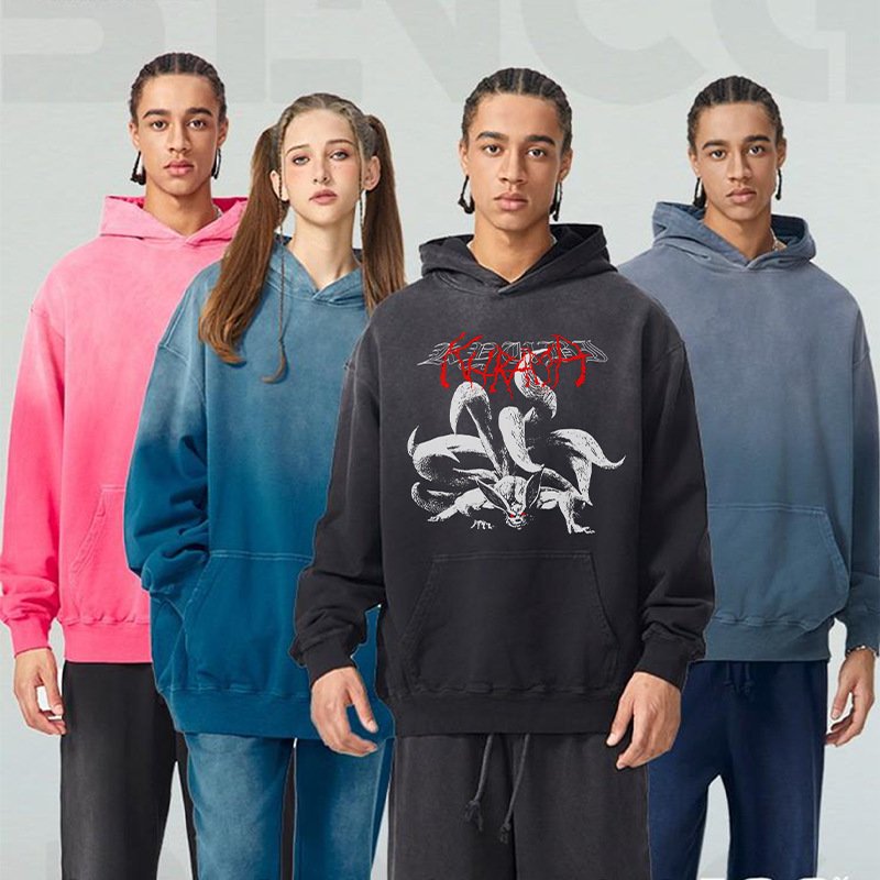 Unisex Retro Hoodie with Gradient Print