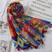 Geometric Print Summer Scarf