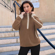 Women's Color-block Zip-up Hoodie