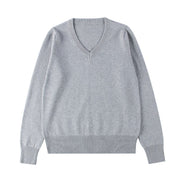 Cozy Dark Gray Long-sleeve Knit Top for Women