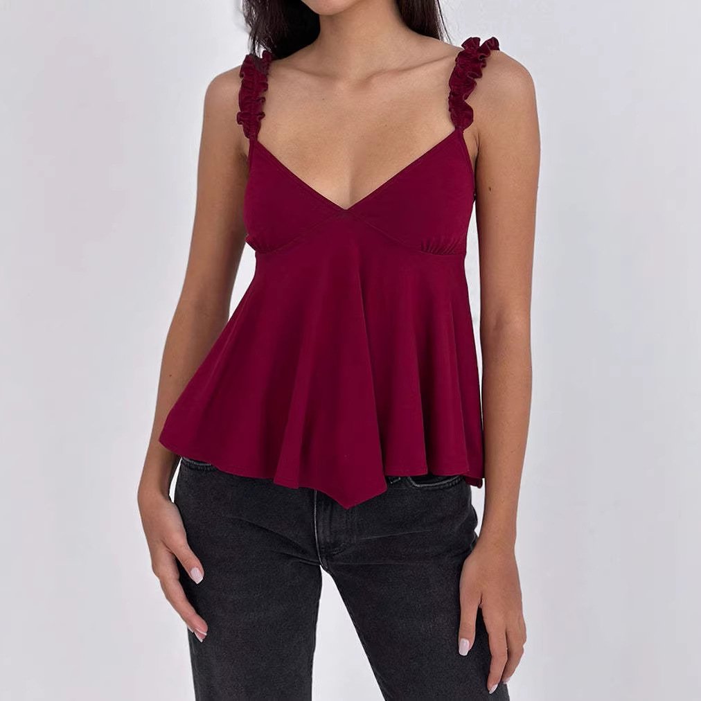 Flirty Ruffle Cami Top for Women