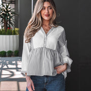 Loose Fit Striped Top