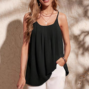 Loose Fit Solid Color Sleeveless Vest for Women