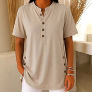 Casual V-Neck Short-Sleeve Top for Women