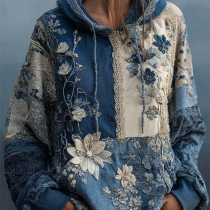 Plus-Size Women's Comfy Hooded Sweatshirt
