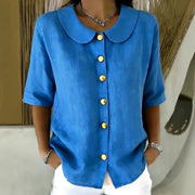 Stylish Cotton-Linen Blouse for Women