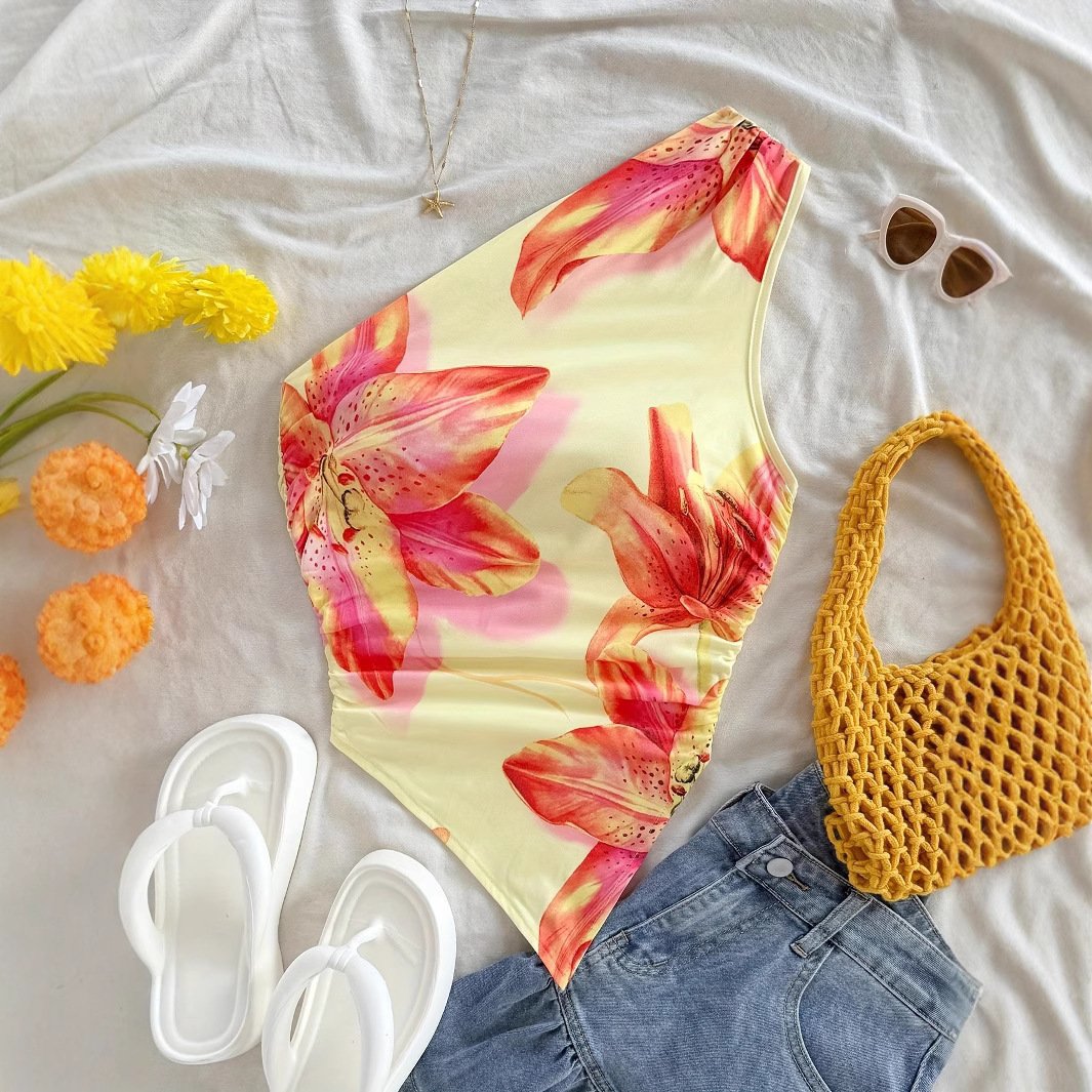 Women's Printed Off-Shoulder Top