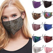 Adjustable Sequined Face Mask Dust & Haze Protection