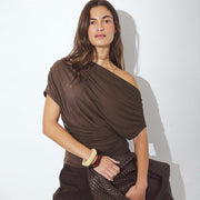 Casual Pleated Rayon Top for Women
