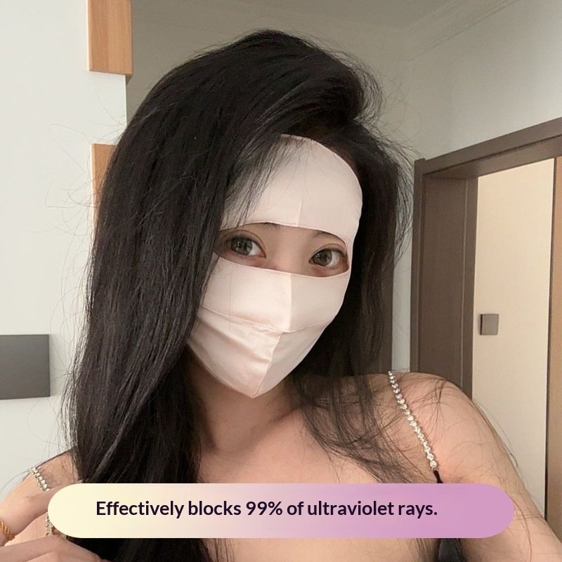 Sun Protection Face Mask for Women - 100% Mulberry Silk