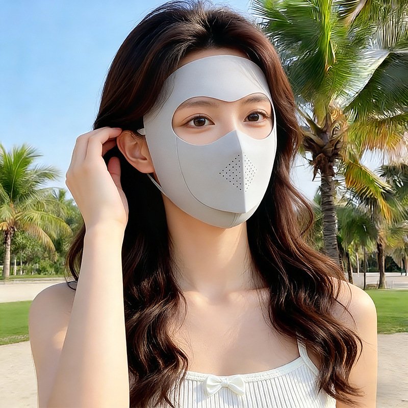 Protective Full-Face Sunscreen Mask for Girls