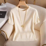 Stylish Women's Solid-Colored Knit Tops