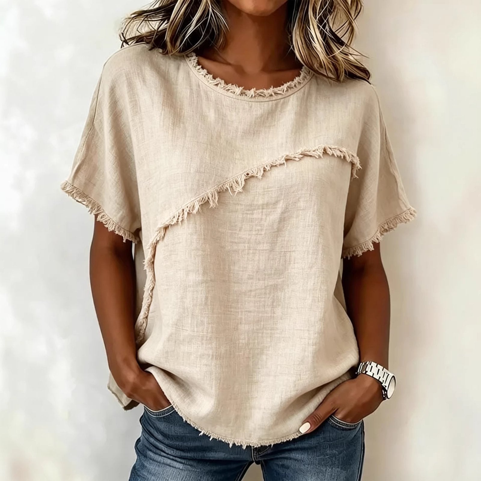 Casual Loose Fit Short Sleeve T-Shirt for Women