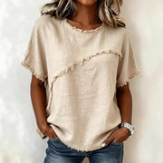 Casual Loose Fit Short Sleeve T-Shirt for Women