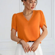 V-Neck Puff Sleeve Top