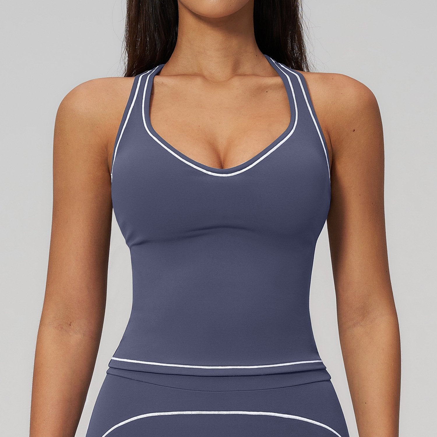 Women's Moisture-Wicking Yoga Tank Top with I-Strap Back Design