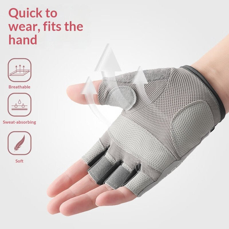 Protective Cycling Gloves for Women - Half-Finger Grip & Sun Protection