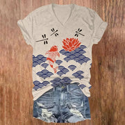 V-Neck Anime Tee
