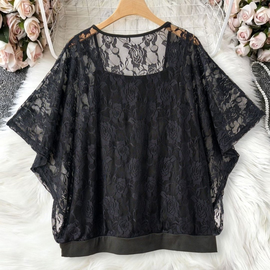 Elegant Floral Lace Tank Top Vest