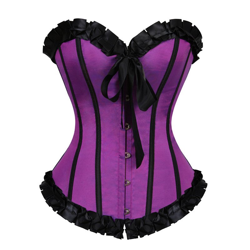 Accentuate Your Figure with Contrast Bow-Tie Corset Top
