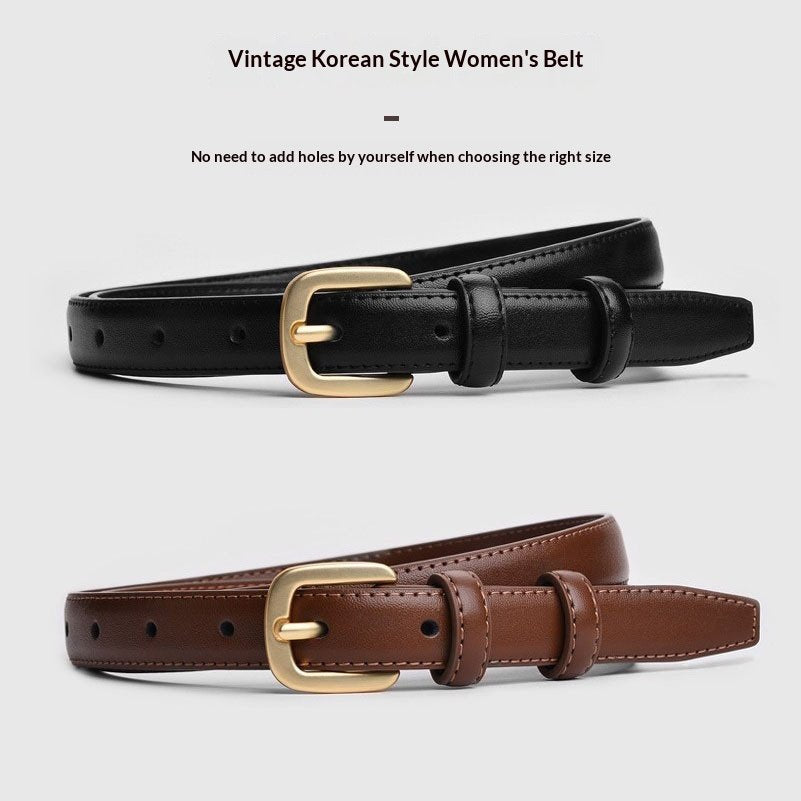 Versatile Alloy Belt for Women - Narrow Style & Elegant Design