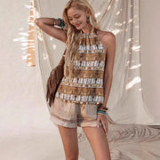 Retro Bohemian Halter Top for Women