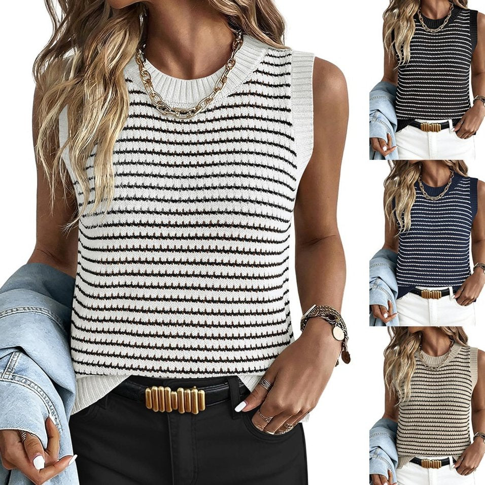 Sleeveless Striped Top