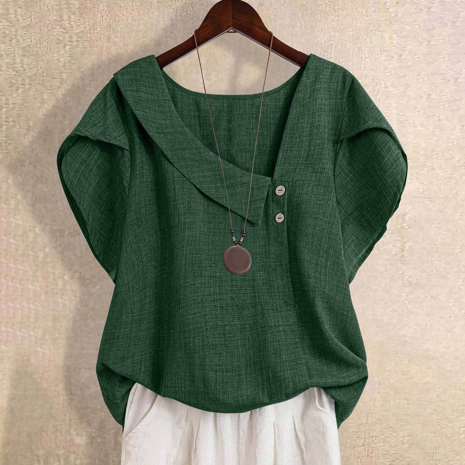 Plus Size Elegant Slant Neck Tops for Women