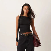 Sexy Summer Camisole Top for Women - Asymmetrical Lacing Design