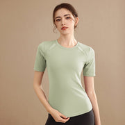 Quick-Dry Sports Top for Women - Slimming Mesh Panel Design
