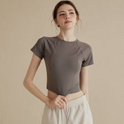 Iron Grey Quick-Dry Sporty Top for Women
