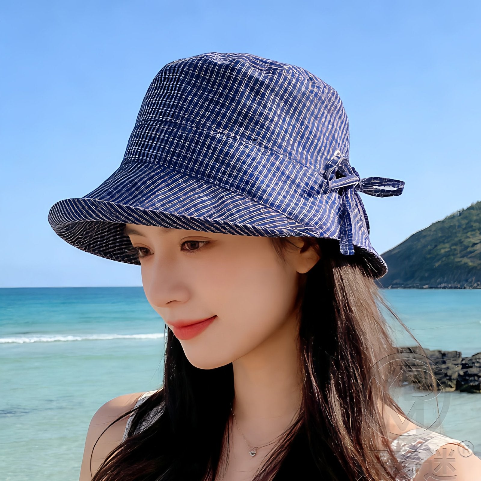 Protective Plaid Fisherman Sun Hat for Women