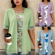 Summer Floral Patchwork Top for Women