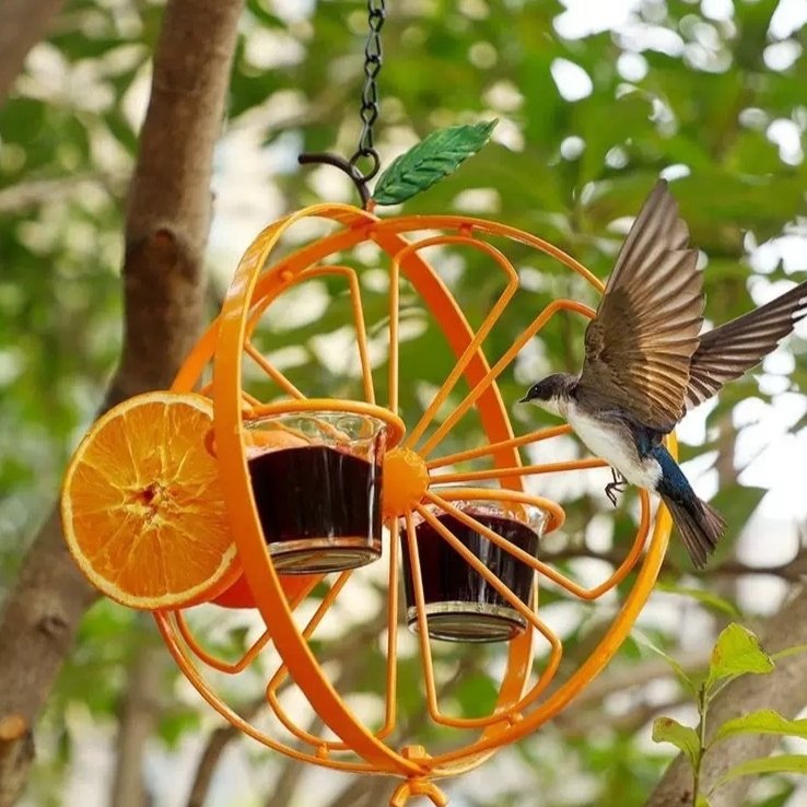 Attract Hummingbirds to Your Garden with This Portable Feeder