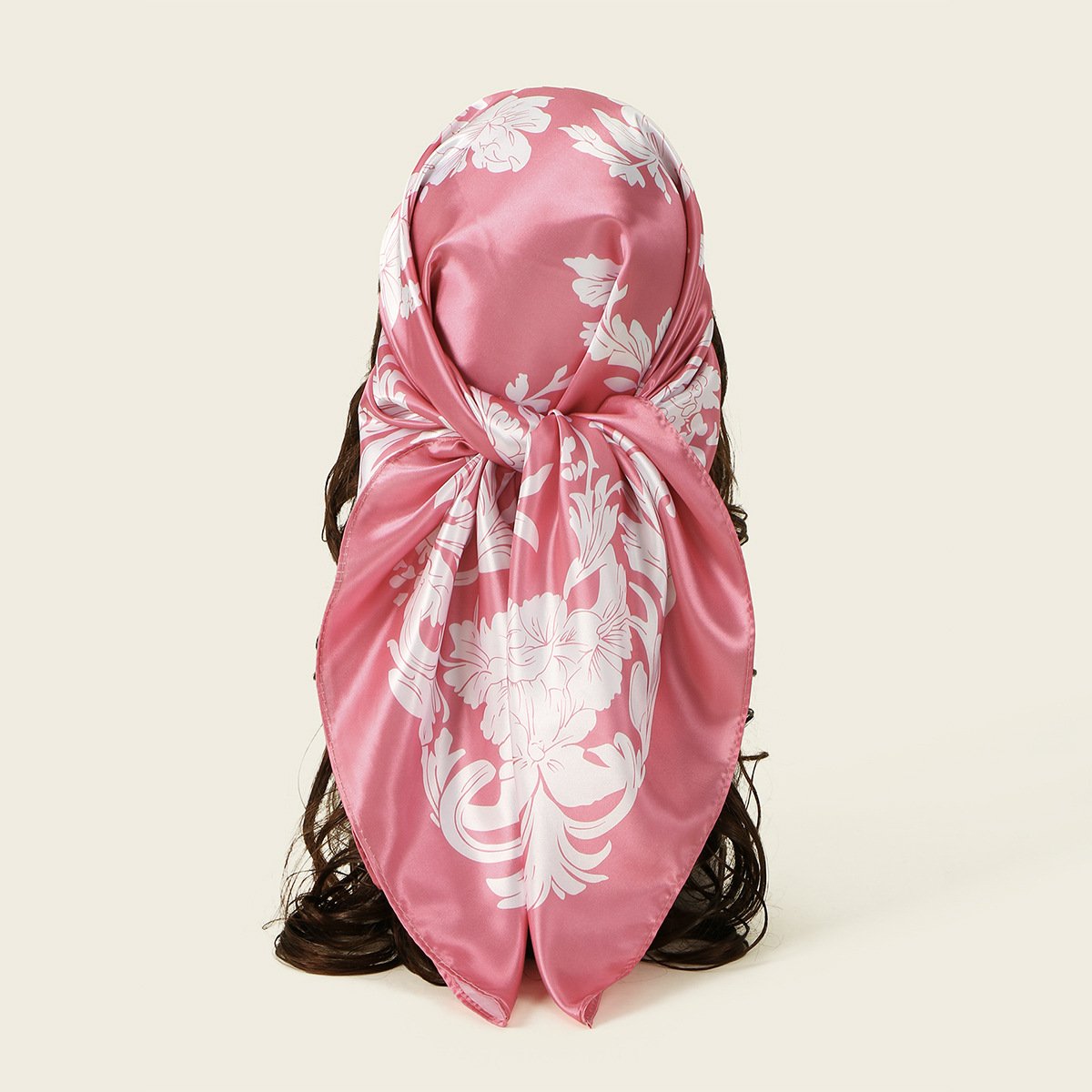 Elegant Floral Silk Scarf for Women