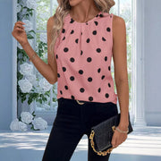 Polka Dot Sleeveless Top for Women