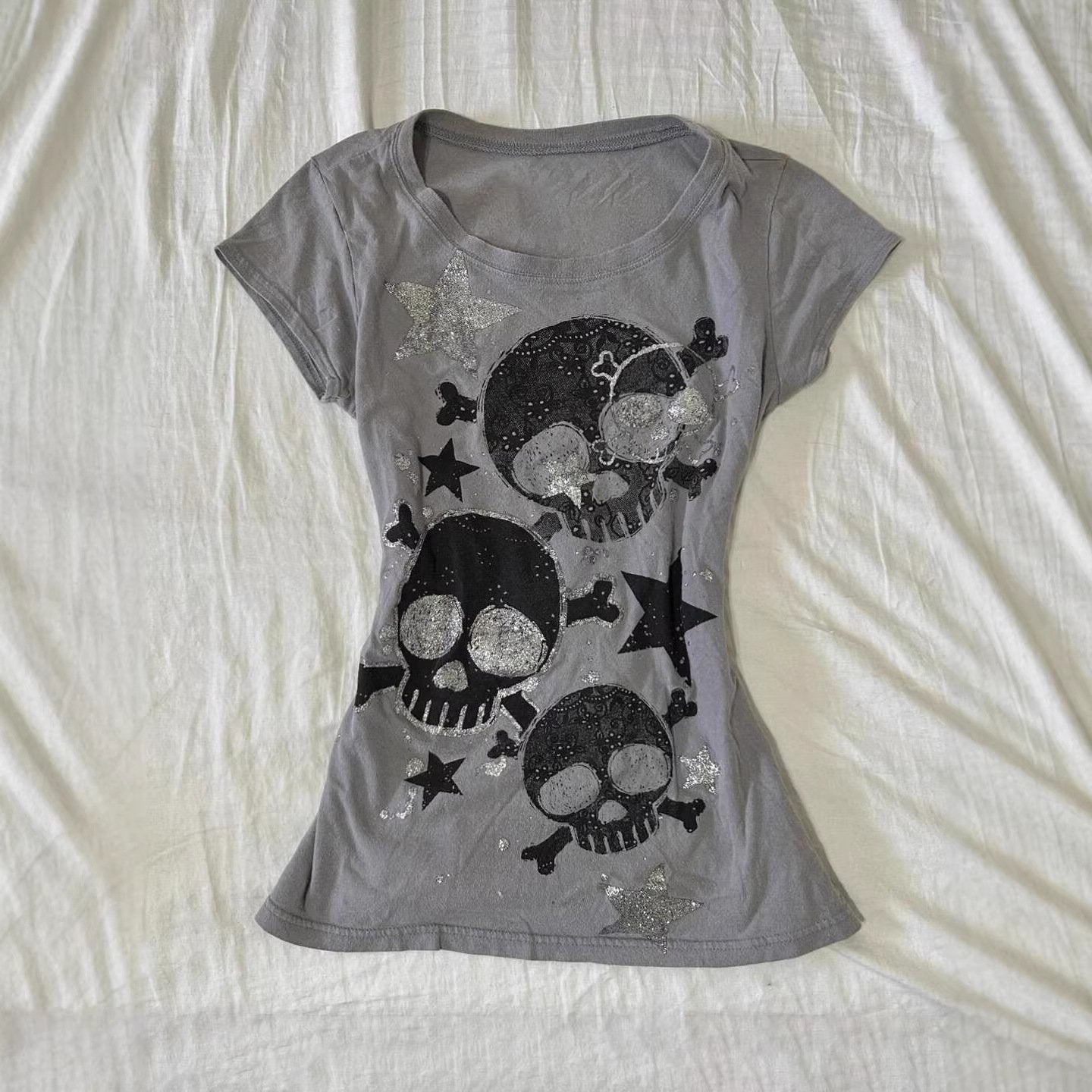 Gray Classic Summer Tee for Women