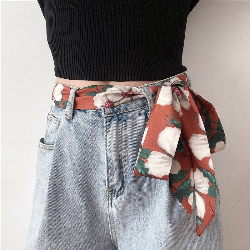 Long Silk Scarf Belt for Women - Fashionable Accessory