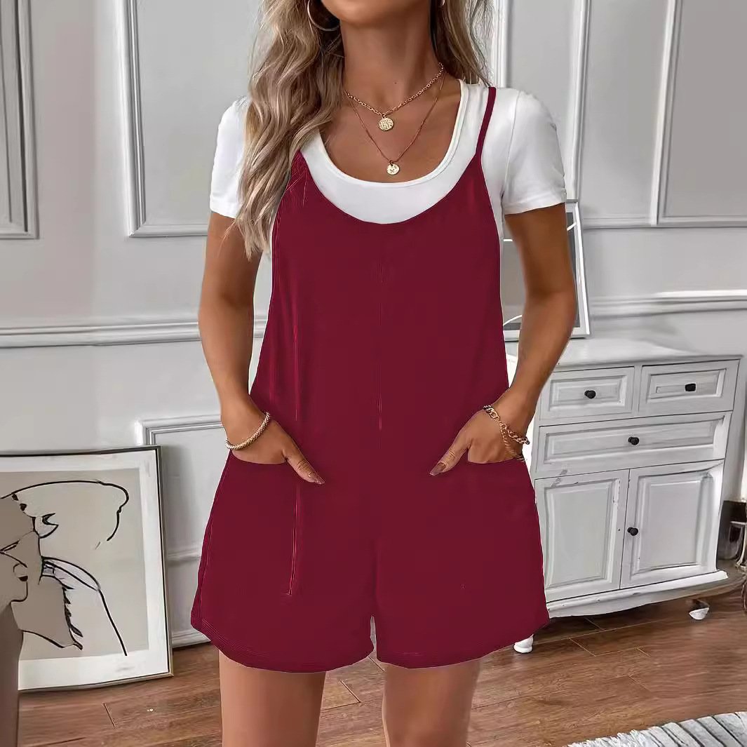 Loose Fit Pocketed Jumpsuit for Women