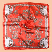 Floral Vine Print Square Scarf for Layered Chic