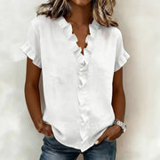 V-Neck Ruffle Top