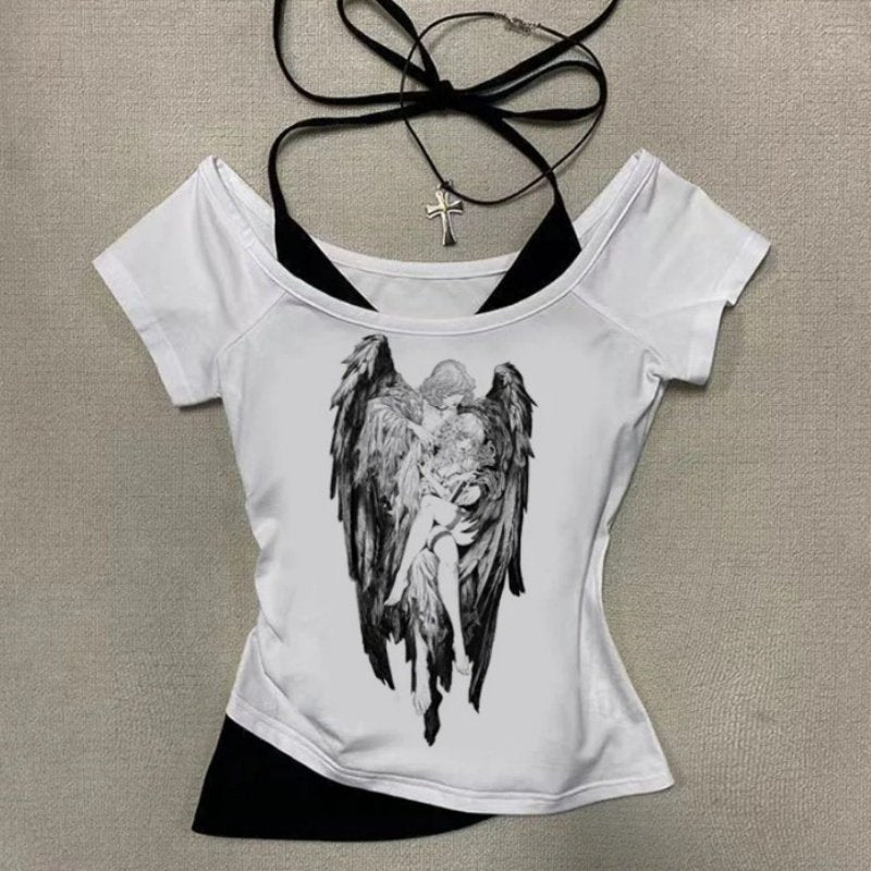 Trendy Midriff-Baring Fitted Top - White