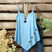 Casual Solid-Color Vest Top with Adjustable Straps