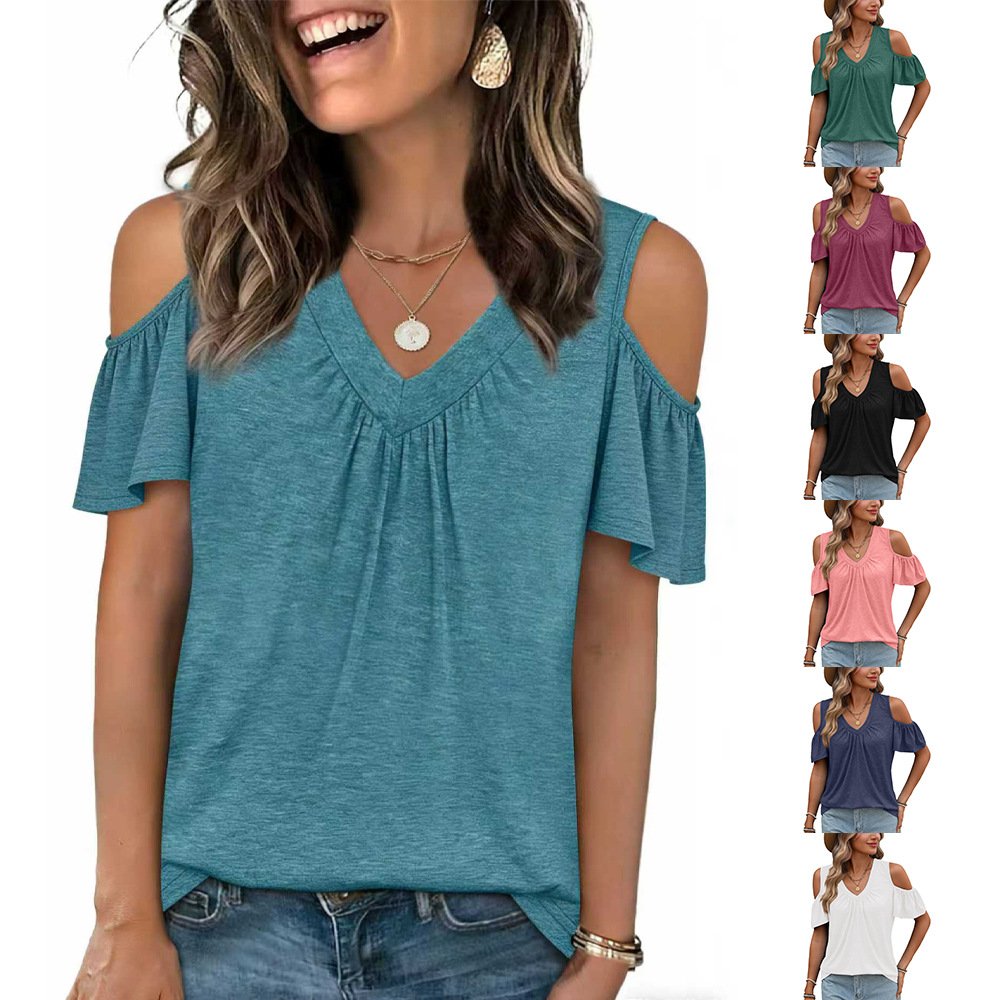Relaxed Fit V-Neck Top